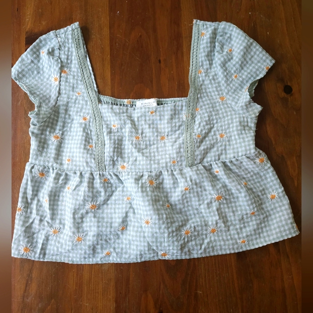 Pastel Embroidered Floral Top